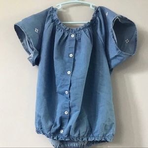 George Girls Off-shoulder T-shirt Denim Blouse XL